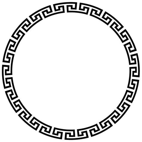 Download Free Greek Circle Monogram Frames, Greek Key Commercial Use DXF Files