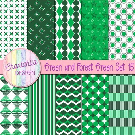 Download Free Green and Black Patterned Digital Paper Images