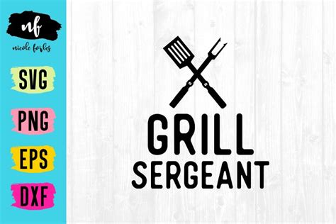 Download Free Grill Sergeant SVG Cut File For Crafts
