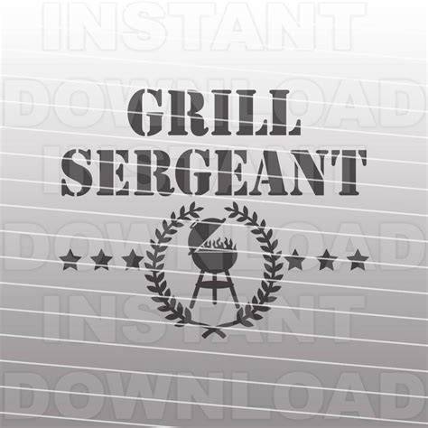 Download Free Grill Sergeant SVG Cut File For Silhouette