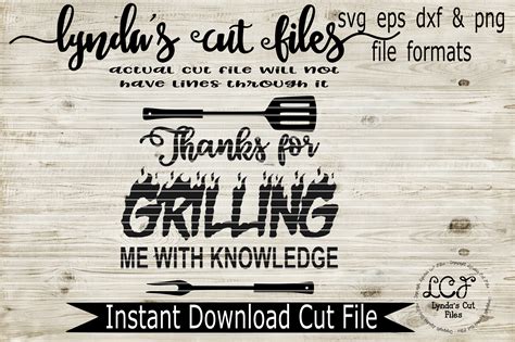 Download Free Grilling Me With Knowledge SVG Cut File DXF Files