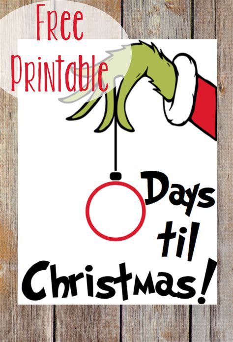 Free Grinch Christmas Printables