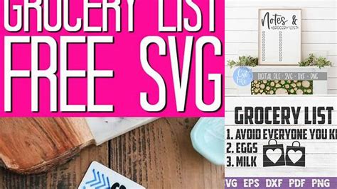 Download Free Grocery List SVG Cut File for Cricut Machine