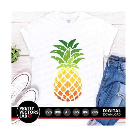 Download Free Grunge Pineapple SVG DXF Files