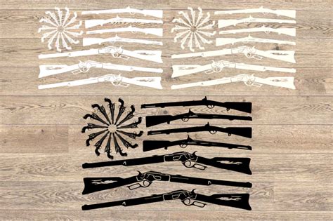 Download Free Gun Flag SVG Rifle Pistol Memorial Life Dad 2nd America USA 1698s Files For Crafts