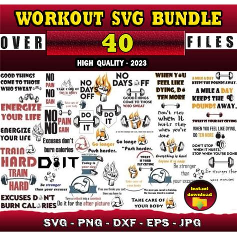 Download Free Gym SVG Bundle, DXF File, Cuttable File Cricut SVG DXF Files