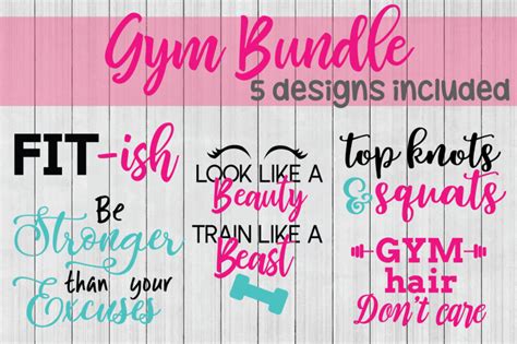Download Free Gym SVG Bundle, DXF File, Cuttable File Easy Edite
