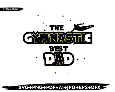 Download Free Gymnastic Dad Blue SVG Commercial Use DXF Files
