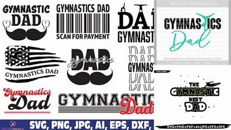 Download Free Gymnastic Dad Yellow SVG Printable