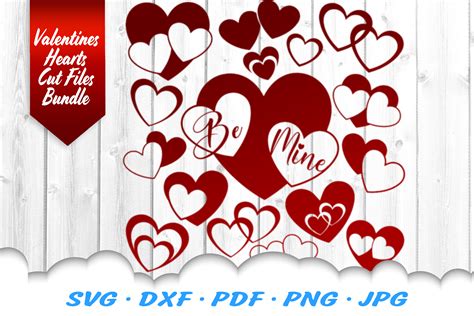 Download Free HEARTS SVG CUT FILES BUNDLE DXF Files