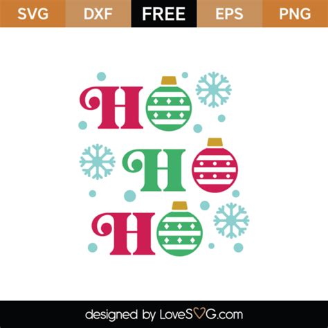 Download Free HO HO HO - SVG Cut Files