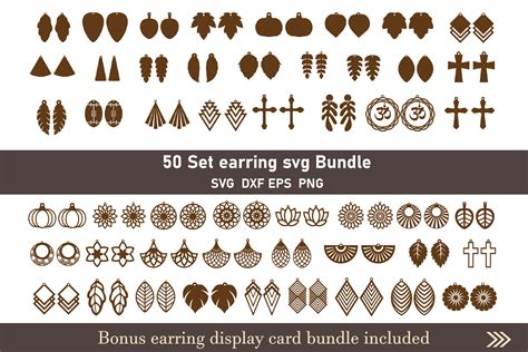 Download Free HUGE Earring SVG Bundle | 500 Different Designs Files
