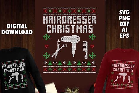 Download Free Hairdreser Christmas Transparent SVG Files DXF Files