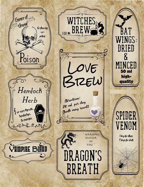 Free Halloween Apothecary Printables