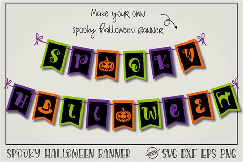 Download Free Halloween Banner - SVG File, DXF File Silhouette For Crafts