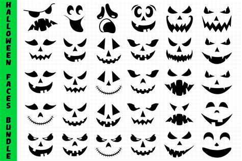 Download Free Halloween Faces Bundle For Crafts