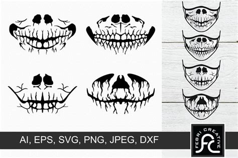 Download Free Halloween Masks SVG 4 Files