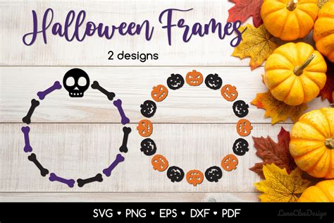 Download Free Halloween Monogram Frames Commercial Use For Crafts