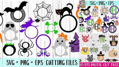 Download Free Halloween Monogram Frames Easy Edite