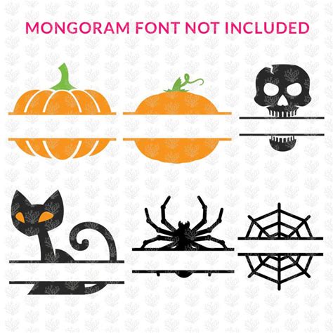 Download Free Halloween Monogram Frames Files DXF Files