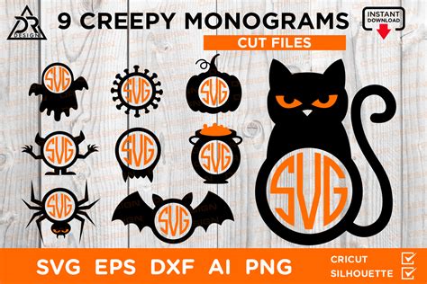 Download Free Halloween Monograms - Svg For Crafts