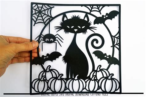 Download Free Halloween Paper Cut SVG / DXF / EPS Files DXF Files