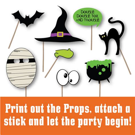 Download Free Halloween Photo Booth Props - SVG Cut File Commercial Use DXF Files