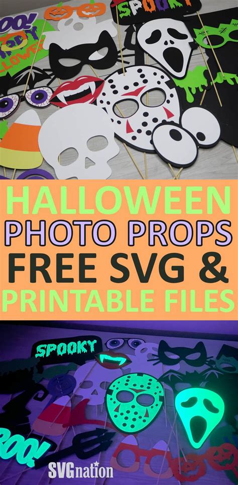 Download Free Halloween Photo Booth Props - SVG Cut File Crafts