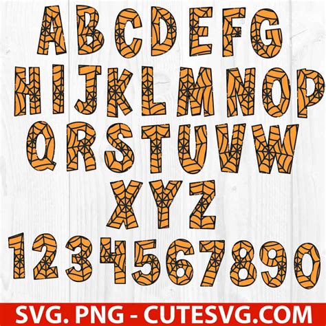 Download Free Halloween SVG Letters And Numbers Commercial Use DXF Files