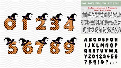 Download Free Halloween SVG Letters And Numbers Cut Files