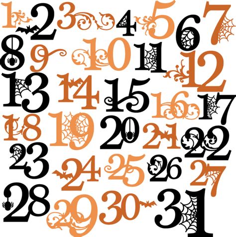 Download Free Halloween SVG Letters And Numbers Printable