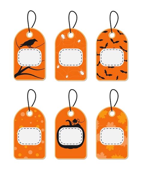 Download Free Halloween gift tags vector set Files
