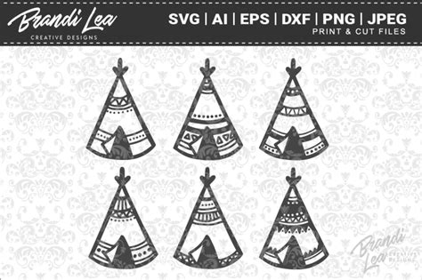 Download Free Hand Drawn Teepees SVG Cut Files Cut Files