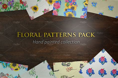 Download Free Hand Painted Seamless Patterns Files Free PSD Mockups