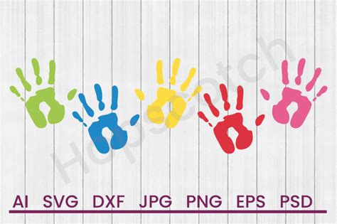 Download Free Hand Prints- SVG File, DXF File Files