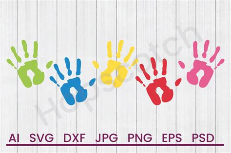 Download Free Hand Prints- SVG File, DXF File Files DXF Files
