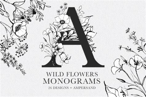 Download Free Hand-Drawn Botanical Monograms For Cricut