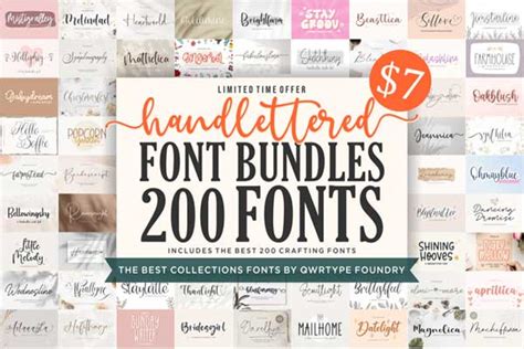 Download Free Hand-Lettered Font Bundle Gif Files Free PSD Mockups
