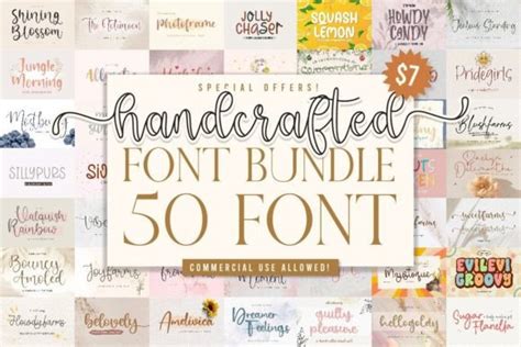 Download Free Handcrafted Font Bundle Background Images