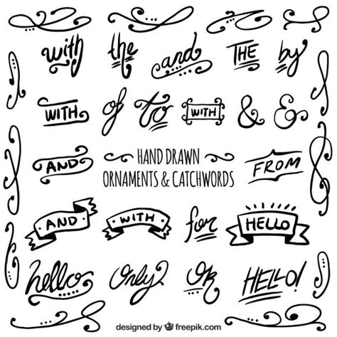 Download Free Handlettered catchwords and elements Crafts