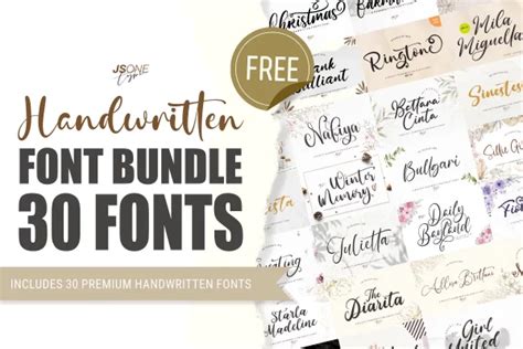 Download Free Handwritten font bundle Cut Files
