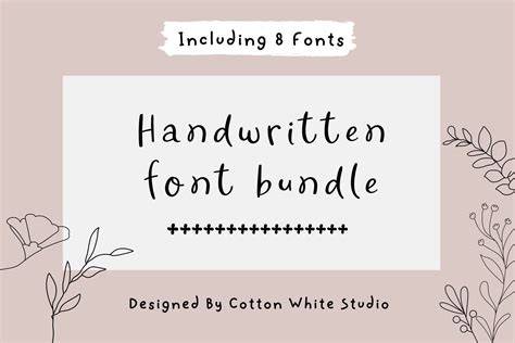 Download Free Handwritten font bundle Silhouette