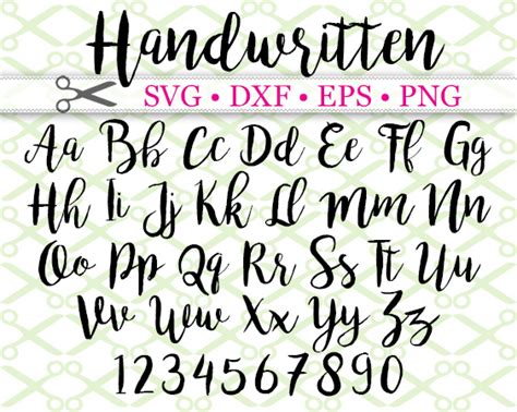 Download Free Handwritten font bundle Silhouette DXF Files