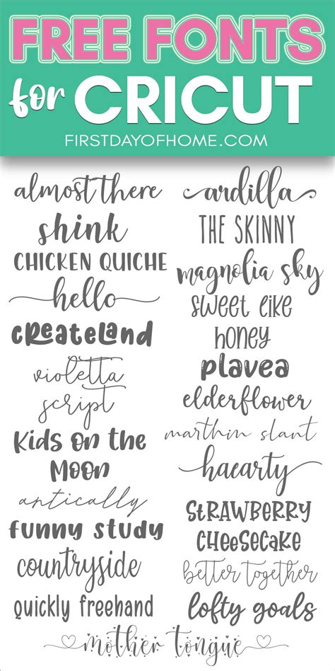 Download Free Handwritten font bundle for Cricut