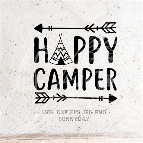 Download Free Happy Camper - SVG File, DXF File Images
