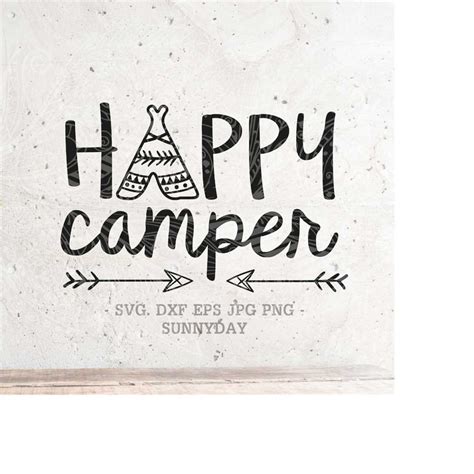 Download Free Happy Camper - SVG File, DXF File Silhouette For Crafts
