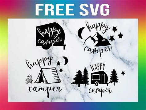Download Free Happy Camper SVG Cut File For Crafts