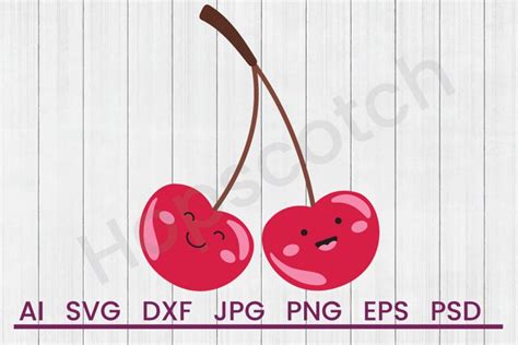 Download Free Happy Cherries - SVG File, DXF File Printable