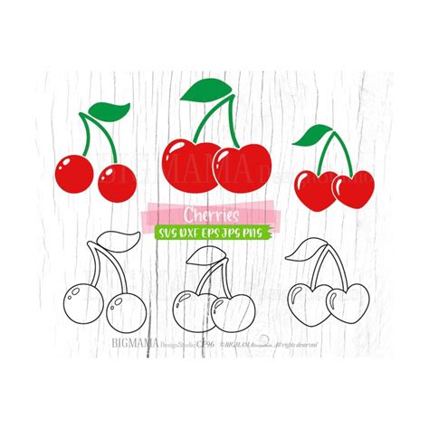 Download Free Happy Cherries - SVG File, DXF File Silhouette DXF Files
