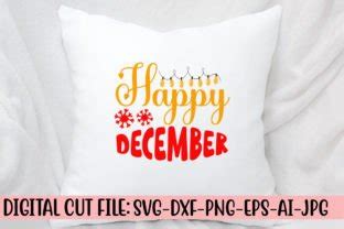 Download Free Happy December SVG Cut File Commercial Use Free PSD Mockups